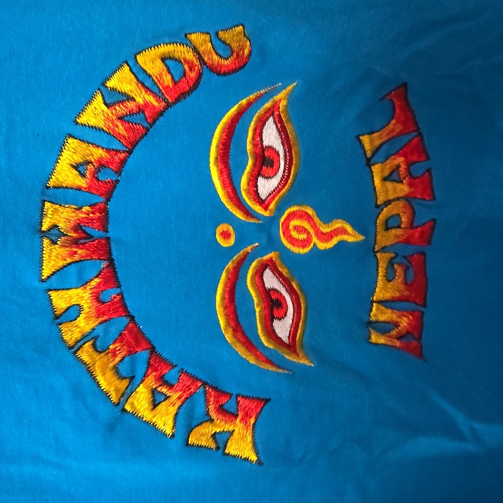 Open Eye Kathmandu Nepal short sleeve T shirt Made in Nepal - Picture 4 of 7